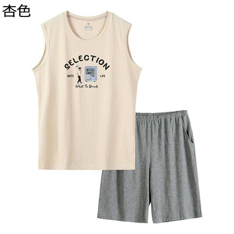 ルームウェアセット 夏 パジャマ メンズ ノースリーブ ショーパン 上下セット 綿 肌に優しい 部屋着 寝..