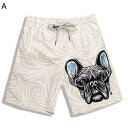 ビーチパンツ ハーフパンツ メンズ プリント 犬 3D デジタル 短パン ビーチ プール サーフパンツ 水着 水陸両用 夏用 柔らかい 肌触りがいい 軽量 通気速乾 普段使い 散? ランニング サーフィン