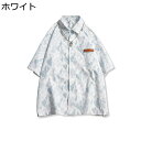 ハワイシャツ メンズ レディース アロハシャツ 原宿系 ハート 桃心 半袖シャツ 夏用 薄手 軽量 ビッグシルエット 折り襟 速乾通気 日焼け止め 形態安定 カジュアル 旅行 アウトドア 恋人(4)