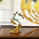 梅花鹿 エナメルの置物 クリスタル 置物 玄関小物 招財 繁栄 商売繁盛 風水グッズ 装飾オーナメント インテリア オフィス デスクトップ リビングルーム 祝い...