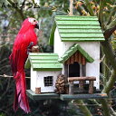 ガーデンオーナメント マイクロ景観 木製 巣箱 バードハウス 巣 設置 鳥かご 野鳥用巣箱 自然風 手のり インコ 寝床 隠れ家 巣箱ぶら下げ装飾 ガーデン 庭園飾り 屋外装飾 観賞用 可愛い