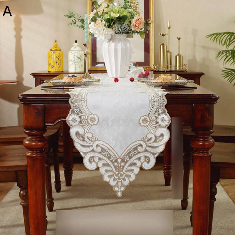 レーステーブルランナー キャビネットマット 優雅 上品 リビング 撮影背景 結婚式装飾 お祝い 雰囲気ア..