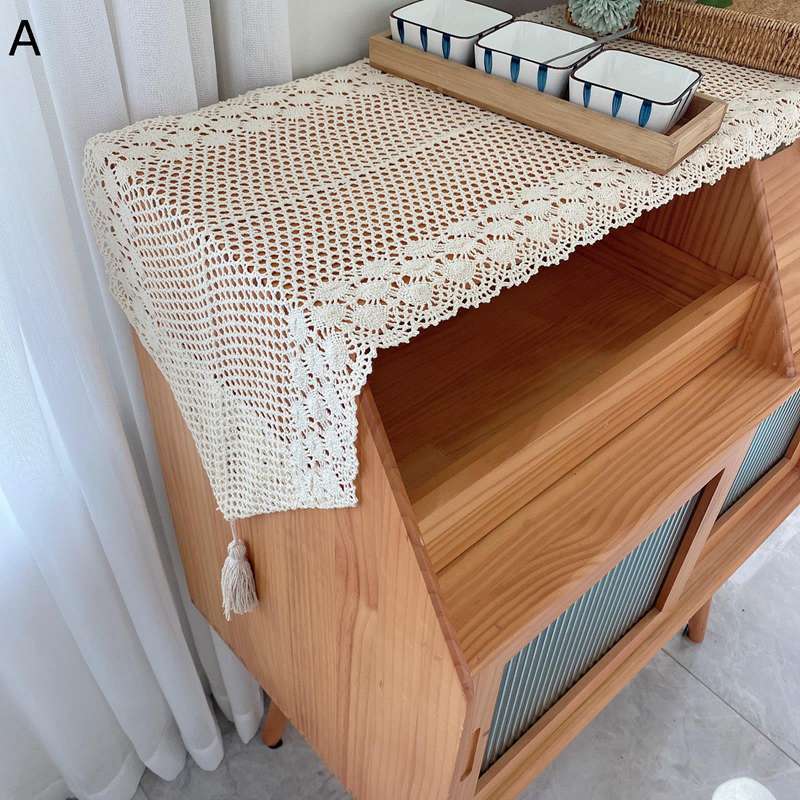 田園風 テーブルフラグ センターテーブル クロス かぎ針編み テーブルランナー ハンドメイド 簡約 キッチンとリビングルーム 食卓飾り 家庭用 インテリア おもてなし 良い手触り 清潔しやすい 家具カバー