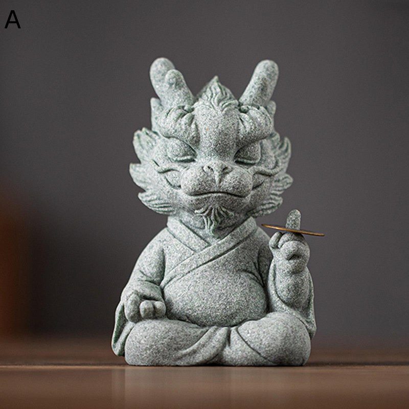 楽天parte1置物 龍 かわいい たつ年 辰年 卓上 茶寵 飾り物 癒しグッズ インテリア雑貨 動物 彫刻 耐久性 アクアリウム 装飾可愛いたつ 抽象的 防水 オーナメント 屋内屋外装飾 アウトドア 玄関 庭 贈り物