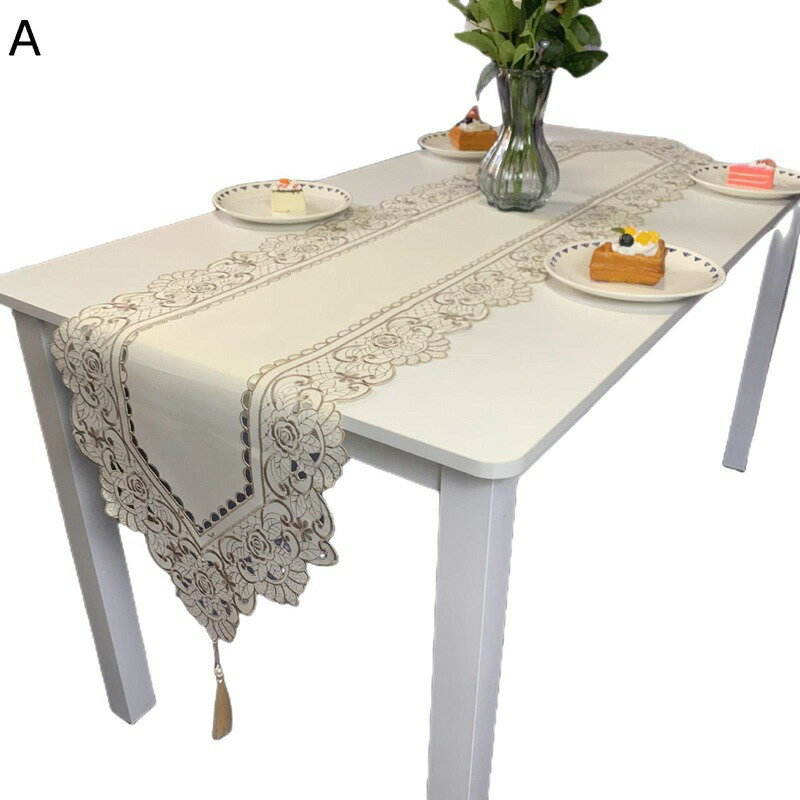エレガント 刺繍テーブルランナー 花柄 テーブルセンタークロス お祝い 結婚式 クリスマス テーブル掛け 良い手触り 滑り止め キッチンとリビングルーム 食卓飾り レストラン用 和室 洋室 幅40cm