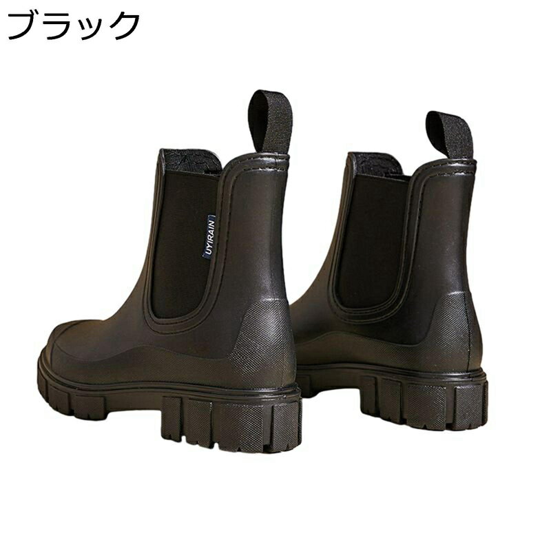 レインブーツ チェルシーブーツ 防水靴 短靴 ブーツ レディース サイドゴア 歩きやすい スリップオン 防滑 速乾 軽量 防水 耐油 カジュアルブーツ 晴雨兼用 ヴィンテージ 雨 園芸 耐久性