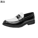 ローファー 革靴 メンズ 紳士靴 ビジネスシューズ バイカラー スリッポン モカシン 防水 カジュアルシューズ 通気性 快適 大きいサイズ スーツ用 紐なし フ...