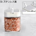 味料ポット 300ml 調味料ポット 砂糖入れ 塩入れ 厚手ガラス スプーン付き 片栗粉 コショウ スパイスボトル シュガーポット 調味料保存容器 密閉 調味料...