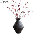 木製花瓶 黒 一輪挿し ウッド かびん 和風インテリア 和風デザイン 日式 無地 シンプル 生け花用花器 ドライフラワー用花器 インテリア飾り 創意装飾 玄関装飾 寝室装飾 結婚祝いギフト プレゼント(3)