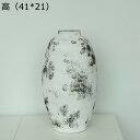 花びん 白 斑模様 ビンテージ シンプル花器 おしゃれ花器 花瓶 高温磁器花器 陶磁製花器 フラワーアレンジメント用花器 生花用花器 インテリア小物 ギフト 夫婦用ギフト 和風デザイン 和風インテリア(3)