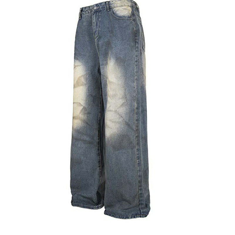 デニムパンツ メンズ ワイドパンツ 長ズボン ストレートパンツ ファッション カジュアル ストリート 快適 ヴィンテージ ゆったり おしゃれ ジーンズ 着痩せ 形態安定 爽やか 部屋着 旅行 作業着