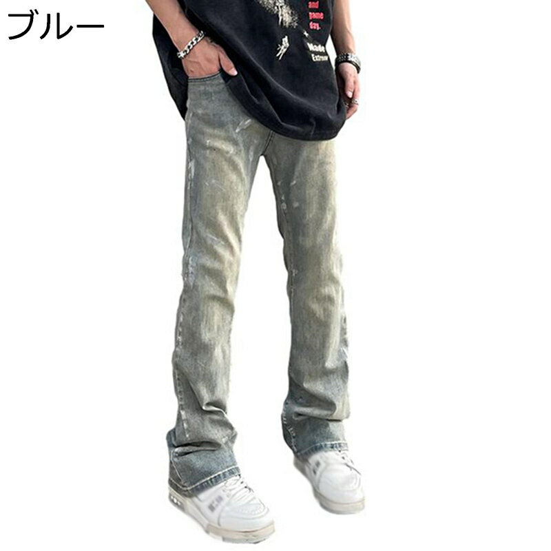 デニムパンツ メンズズボン テーパードパンツ スケートパンツ ストレート スキニー スリムフィットパンツ ロングパンツ 耐摩耗 薄手 ポケット付き 男性用 春秋 大きいサイズ ウォッシュ