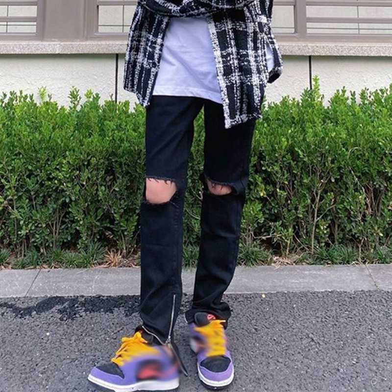 デニムパンツ メンズ ダメージジーンズ ストレートパンツ ファッション カジュアル ストリート スキニーパンツ 着痩せ スリム ジーンズ マルチポケット コーディネート 春夏秋冬 デイリー お出掛け トラベル