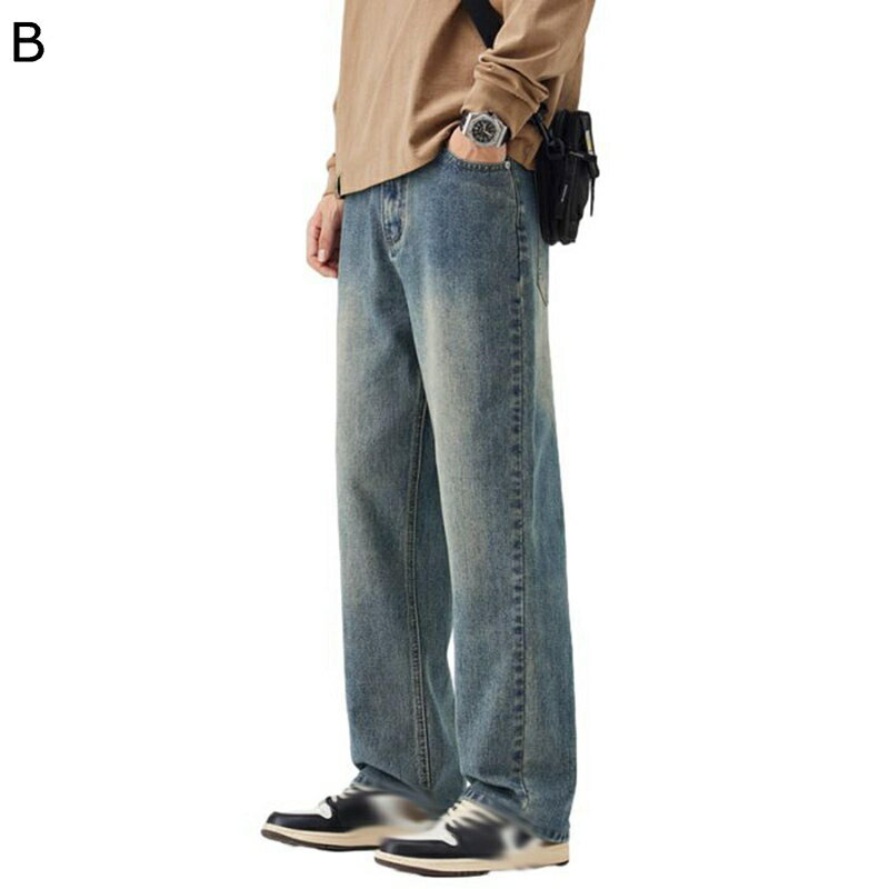 デニムパンツ メンズ 長ズボン ジーンズ ファスナー付き ポケット 大きいサイズ カジュアル 耐摩耗 ファッション ジッパー マルチポケット コーディネート オールシーズン お出掛け 日常 旅行