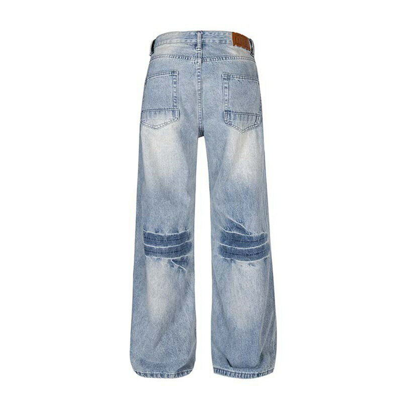 ワイドパンツ デニムパンツ メンズ レディース 長ズボン ファスナー付き カジュアル ゆったり おしゃれ ジーンズ ストレート Gパン 耐摩耗 オールシーズン デイリー お出掛け トラベル