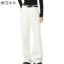 デニムパンツ ワイド ロングパンツ メンズ 無地 カジュアル ジーンズ 長ズボン ルーズシルエット ストレート クラッシュ 動きやすい トレンド おしゃれ ヒッ...