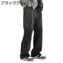 デニムパンツ ワイドパンツ ロング メンズ カジュアル ダメージ加工 タイダイ染 ジーンズ ボトムス 大きいサイズ ゆったり ファッション 厚手 お洒落 オリジナル 春物 秋冬 ビター系 アメカジ 男性