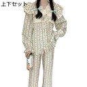 花柄 ネグリジェ テーラー襟 レースフリル ルームワンピース 長袖 部屋着 ワンピースパジャマ 蝶?び ロングワンピース 快適 吸汗 通気 肌に優しい コンフォ...