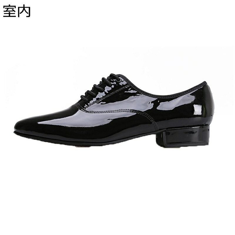 社交ダンス ダンスューズ メンズ ラテンシューズ エナメル PUレザー 踊り革靴 室内室外用 モダン 各種ダンス ジャズ かるい 踊りやすい 歩きやすい レースアップ 部活用 ソシアル ダンス用品 パーティ 黒