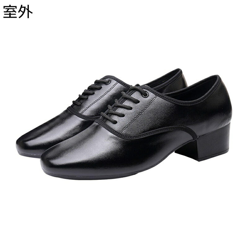 メンズ 社交ダンスシューズ ダンスシューズ 本革素材 ジャズシューズ 踊り靴 5cmヒール フェルト クラ..