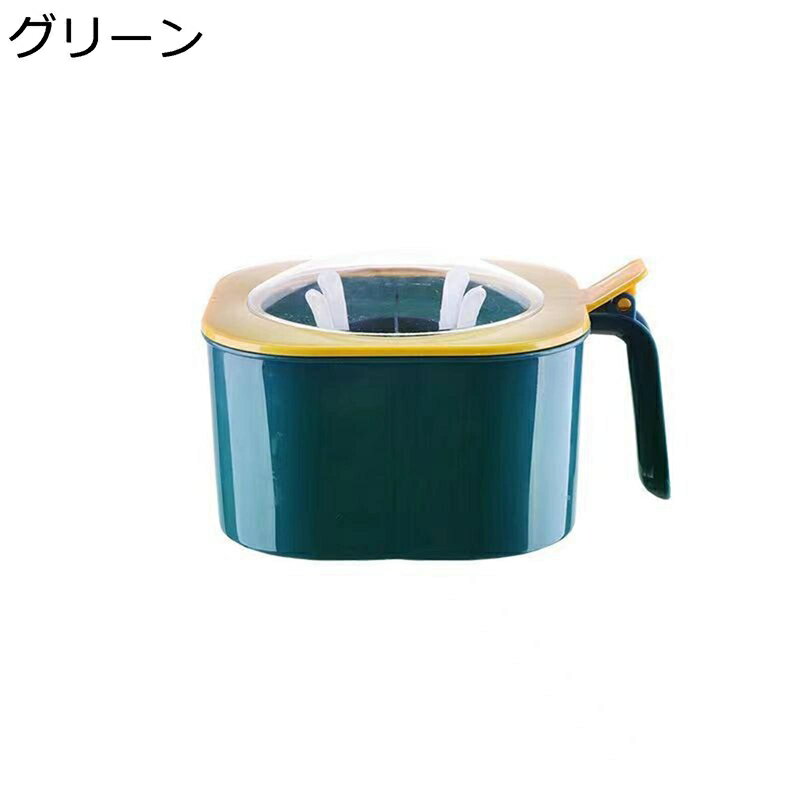 調味料ポット 調味料入れ 調味料ケース フードストッカー 砂糖入れ 塩入れ 湿気防止 スパイスケース スプーン付き（四つ）キッチン収納 分格収納 4つの仕切り 透明 保存容器 飲食店 家庭 プラスチック フタ付き