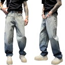 原宿系 デニムパンツ グラデーション ロングパンツ メンズ ジーパン ヒップホップ ストリート 個性 ファッション hip hop ストレート ジーンズ オール...