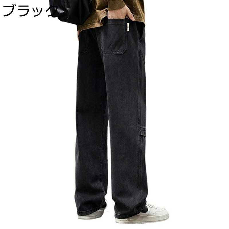 楽天parte1デニムパンツ ロングパンツ メンズ 紐付き ジーパン ウエスト調節可 原宿系 ストリート系 ロック 日系 ワークパンツ レトロ ストレート ジーンズ 四季使用 Gパン 薄手 カーゴパンツ オーバーサイズ