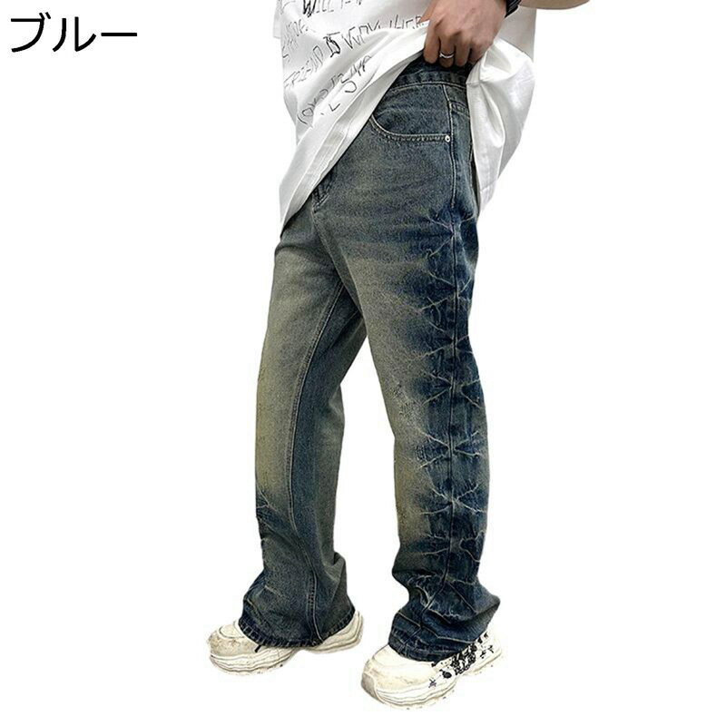 楽天parte1原宿系 デニムパンツ ロングパンツ メンズ ジーパン ヒップホップ サブカル タックデザイン ストリート系 hiphop アメカジ ストレート ジーンズ チノパン 四季使用 Gパン 薄手 トレンド 通学 普段着 街着