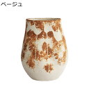 花瓶 花びん 斑模様 不規則 異形 ビンテージ 復古 ヴィンテージ シンプル花器 花びん 陶磁製花器 陶器花器 ドライフラワ用花器 フラワーアレンジメント用花器 インテリア 店舗装飾 玄関装飾 寝室装飾(3)