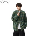 チェックシャツ メンズシャツ 長袖 シャツジャケット 開襟 カジュアルシャツ M-3XL ヴィンテージ アメカジ 厚手 耐久性 透湿 通気性 ビッグシルエット 体型カバー レトロ ファッション ユニセックス