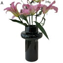 花瓶 黒 ブラック かびん 花びん 陶磁製花器 陶器花器 生け花用花器 ドライフラワー用花器 デスクトップ装飾 簡約 シンプル 無地 装飾 リビングルーム装飾 ...