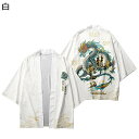 龍柄パーカー カーディガン メンズ 中華風 ドラゴン 夏服 ハーフスリーブ 羽織 和式コート 速乾 通気 冷房対策 着物 お祭り衣装 和風 原宿系 法被 半纏 リラックス 日除け 普段着 温泉 街着