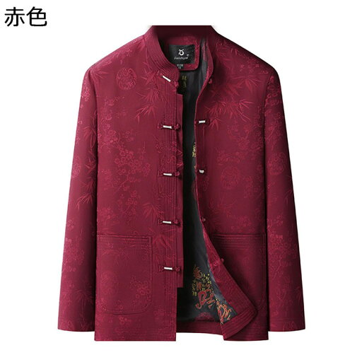 唐装 チャイナ服 メンズ 長袖 漢服 伝統服 チャイナボタン 大きいサイズ ジャケット トップス チャイナ風 ゆったり おしゃれ ファッション 春秋 デイリー 父の日 プレゼント 普段着 お出掛け