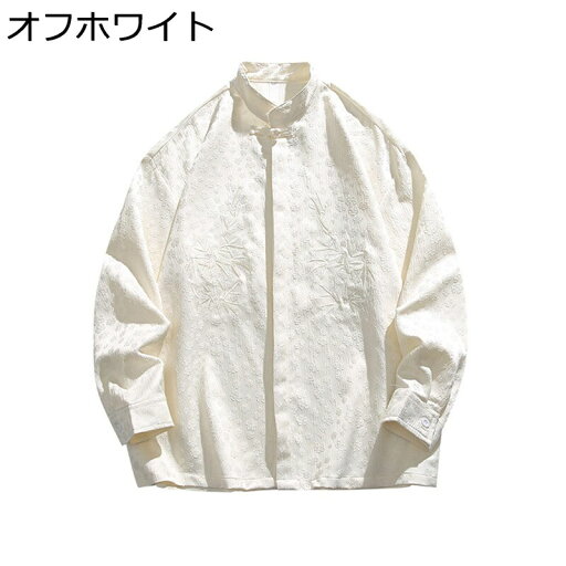 チャイナシャツ 唐装 メンズ 漢服 伝統服 長袖 春秋 チャイナ風 武術シャツ カジュアル ゆったり おしゃれ トップス カーディガン カッコイイ オールシーズン デイリー 普段着 トラベル お出掛け