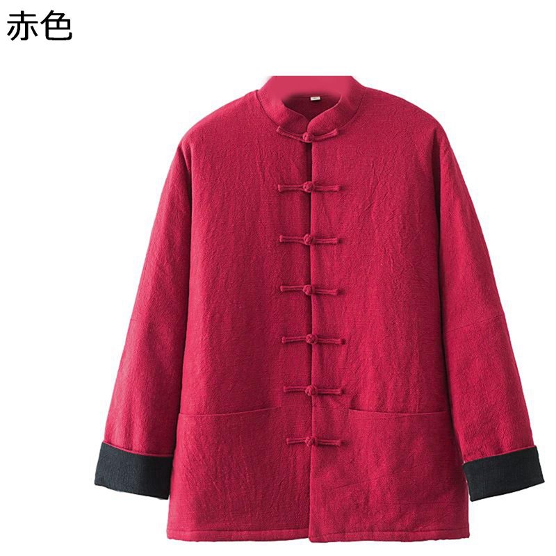 唐装 コート トップス 長袖 ジャケット チャイナ風 冬服 チャイナボタン 厚手 暖かい カジュアル ゆったり おしゃれ 武術シャツ 漢服 カーディガン ビジネス 紳士服 普段着 お出掛け