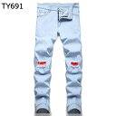 デニムパンツ Gパン メンズ ダメージ スキニー スリム ペンキ柄 ストレッチ 男性 ロングパンツ ボトムス 大人 お洒落 オリジナル トレンド 厚い 立体裁断 軽量 ファッション 春秋 ライダース バイク