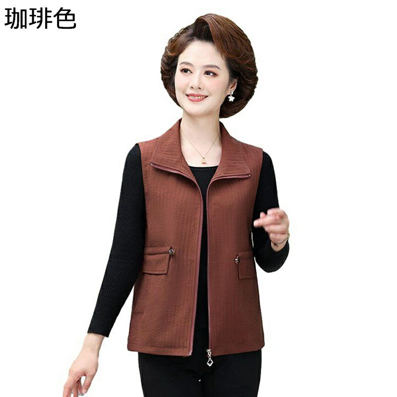 ジレベスト シニアレディース 薄手 ジップアップ チョッキ ノースリーブ 高齢者 アウター ジレ ゆったり 羽織り きれいめ 春 夏 暴風 レイヤード カジュアル 普段着 婦人 50-70代