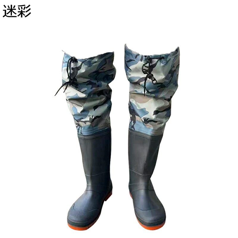 ナイロン ウェーディングブーツ 迷彩柄 ロングレインブーツ お釣り 洗車シューズ ウェダー ウェーダー ..