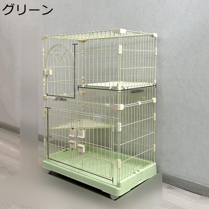 ペットケージ 猫 犬 ケージ キャスター付き ペットサークル 脱走防止 安定した ストレス解消 噛み耐え ペット用品 お洒落 錆びにくい 快適 可愛い 2way 休憩所 昼寝 室内 室外 犬猫兼用