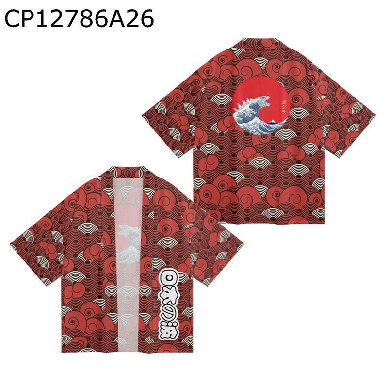 和式パーカー カーディガン メンズ 墨絵 花火大会 大祭 法被 冷房対策 秋祭り 日常 七分袖 アウター 夏 カジュアル ハンサム 中華風 クラシック オーバーサイズ 花火祭 通気性 日常 和式