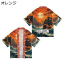 和式パーカー メンズ 夏服 波 船 カーディガン 薄い 開襟シャツ 和風アウター 着物 7分袖 涼しい 通気性よい 速乾 ビッグシルエット 冷房対策 UVカット...