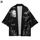 和式パーカー メンズ カーディガン トンボ 夏服 ハーフスリーブ 和風 羽織 昆虫 プリントシャツ 和式コート 速乾 通気 冷房対策 着物 原宿系 法被 半纏 ...