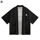 和式パーカー メンズ 夏服 パンダ柄 武士 かっこいい カーディガン 薄い 開襟シャツ 着物 七分袖 涼しい 通気性 早乾き BIGシルエット 日よけ カジュア...