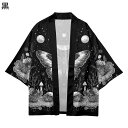 メンズ 和式パーカー 蛾柄 花柄 カーディガン 夏服 和柄 7分袖 プリントシャツ 個性的 日式コート 半纏 羽織 エアコン対策 速乾通気 日焼け防止 法被 ワイド 男女兼用 花見 散歩 ビーチ