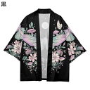 カーディガン メンズ レディース 蛾柄 花柄 昆虫 和式パーカー 夏服 プリントシャツ マジック 羽織 日式アウター 7分袖 開襟シャツ ゆったり 法被 半纏 ...
