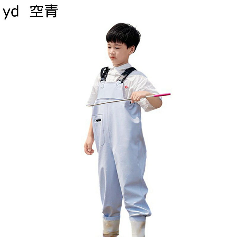 子供用ウェーダー PVC チェストハイ 通気性 滑り止め アウトドア 梅雨対策 雪道 雨道 砂掘 砂遊び 泥遊..