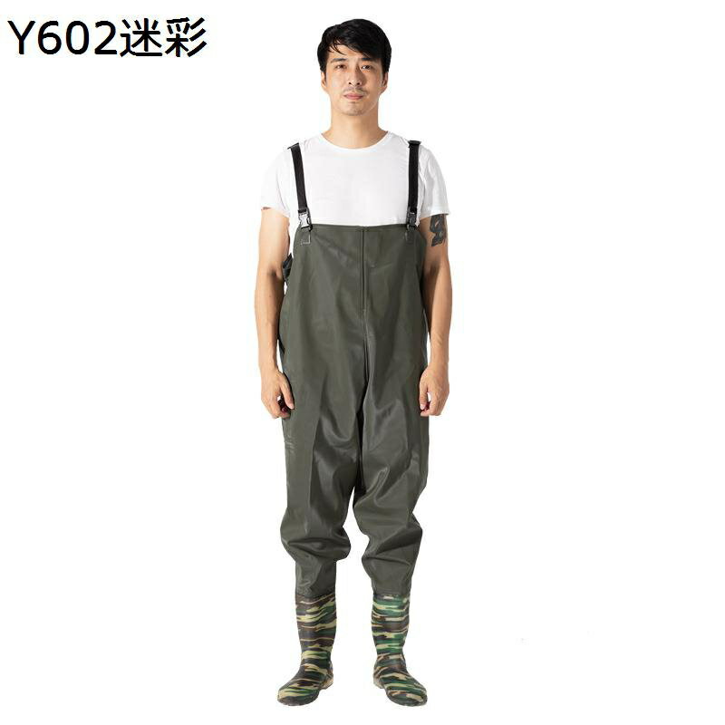 PVC ウェダー ウェーダー チェストハイウェーダー 水陸両用スーツ 作業靴 完全防水 耐磨耗 滑り防止靴..