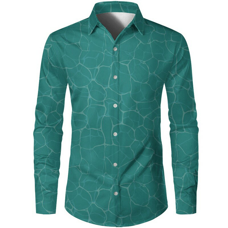 アロハシャツ 男性 開襟シャツ 長袖 ビーチシャツ ストリート ハワイ風 プリント 柄シャツ 薄い 涼しい 軽い 速乾性 フィット ゆったり おしゃれ カジュアル 海水浴 旅行 ビーチ 青年 夏 大きいサイズ