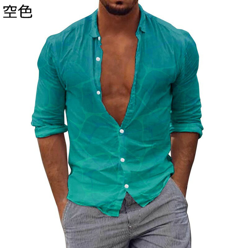 アロハシャツ 男性 開襟シャツ 長袖 ビーチシャツ ストリート ハワイ風 プリント 柄シャツ 薄い 涼しい 軽い 速乾性 フィット ゆったり おしゃれ カジュアル 海水浴 旅行 ビーチ 青年 夏 大きいサイズ