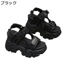 超厚底 レディース スポーツサンダル 身長UP 夏靴 10.5cm バックル インヒールスポーツシューズ カジュアル 滑り止め 衝撃吸収 サマーサンダル 歩きやすい 痛くない 軽量 脚長 ビーチ 立ち仕事 通勤通学